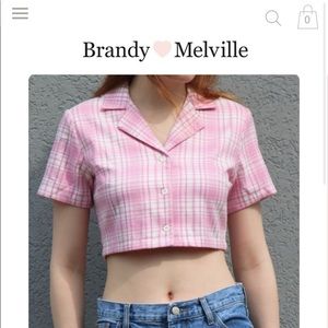 Brandy Melville Vivian Top Pink One Size